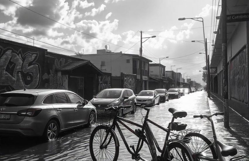 Inundación en la calle