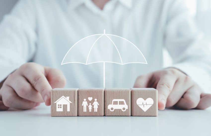 iconos descriptivos de seguros de vida, hogar, salud y coche