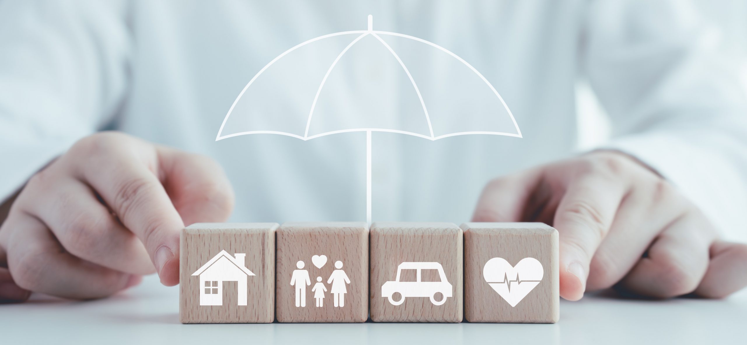 iconos descriptivos de seguros de vida, hogar, salud y coche
