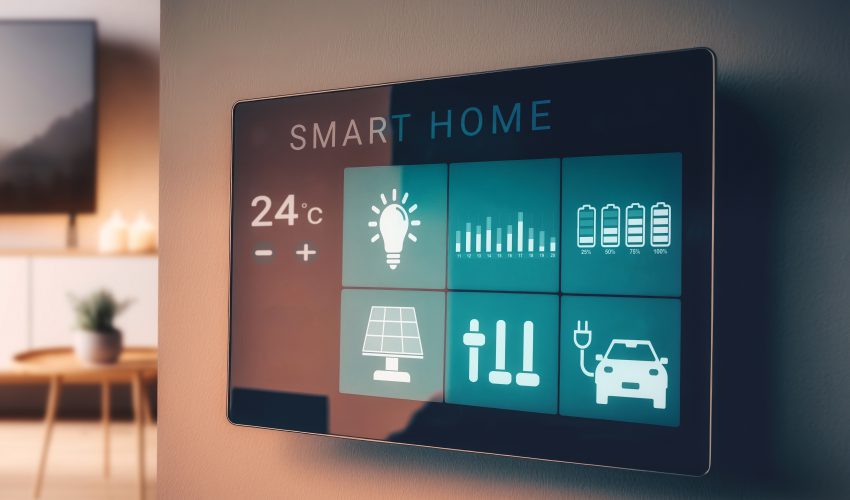 pantalla de una casa inteligente