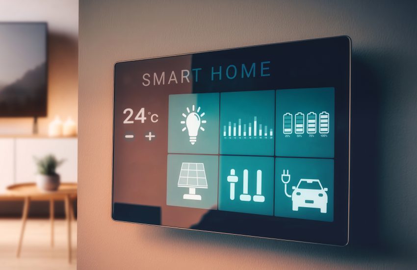 pantalla de una casa inteligente
